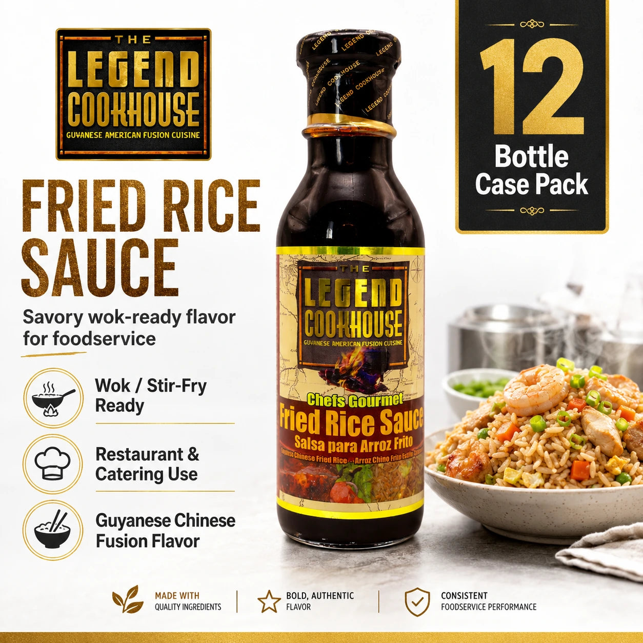 Legend Cookhouse Chef’s Gourmet Fried Rice Sauce — Case of 12