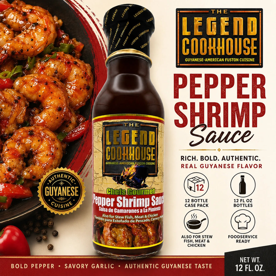 Legend Cookhouse Chef’s Gourmet Pepper Shrimp Sauce — Case of 12