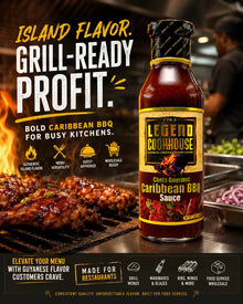 Legend Cookhouse Caribbean BBQ Sauce restaurant grill station application image