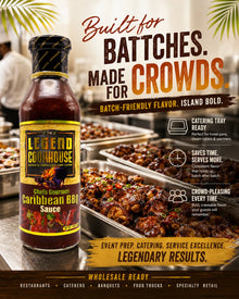 Legend Cookhouse Caribbean BBQ Sauce catering and event foodservice application image