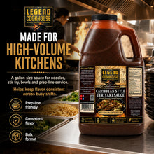 Legend Cookhouse Caribbean Style Teriyaki Sauce 1 gallon jug for high-volume kitchens with noodles stir fry bowls and prep-line service
