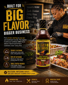 Legend Cookhouse Caribbean BBQ Sauce catering and event foodservice application image
