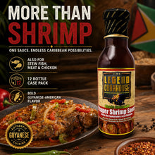 Legend Cookhouse Pepper Shrimp Sauce menu versatility image for stew fish, meat, chicken, and shrimp