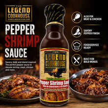 Legend Cookhouse Pepper Shrimp Sauce used as a bold pepper glaze for grilled shrimp and menu specials