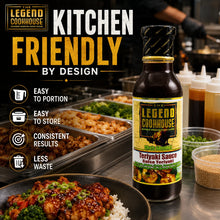 Legend Cookhouse Teriyaki Sauce prep friendly back of house sauce for portioning storage and service consistency