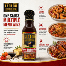 Legend Cookhouse Pepper Shrimp Sauce product benefit layout for restaurants, caterers, seafood menus, and professional kitchens
