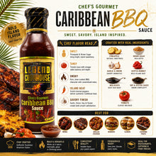 Legend Cookhouse Caribbean BBQ Sauce used for catering trays and batch-prep barbecue service.