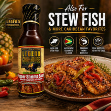 Legend Cookhouse Pepper Shrimp Sauce bold flavor image for seafood, chicken, stew fish, and commercial kitchen menus