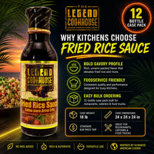 Legend Cookhouse Fried Rice Sauce 12 bottle case pack for B2B bulk ordering restaurants food trucks and caterers