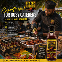 Legend Cookhouse Caribbean BBQ Sauce 12-bottle case pack for wholesale foodservice and specialty retail buyers.