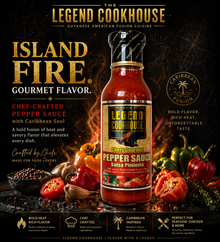 Legend Cookhouse Caribbean Hot Pepper Sauce, 8 fl oz Bottles, 12-Pack Case