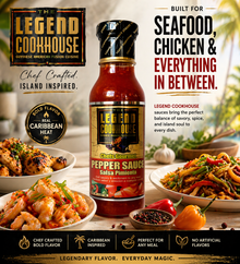 Legend Cookhouse Caribbean Hot Pepper Sauce, 8 fl oz Bottles, 12-Pack Case