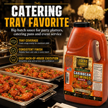 Legend Cookhouse Caribbean Hot Wings Sauce for catering trays, party platters, buffet pans and event service