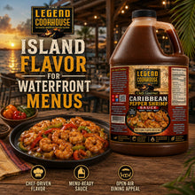 Legend Cookhouse Caribbean Pepper Shrimp Sauce 1 Gallon / 128 fl oz / 3.78 L waterfront menu positioning for restaurants, caterers, food trucks and foodservice buyers