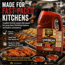 Legend Cookhouse Caribbean Sweet Chili Sauce used in fast-paced kitchens for prep lines, finishing stations and batch consistency