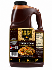 Legend Cookhouse Chow Mein & Lo Mein Sauce 1 gallon jug product photo, user approved visible barcode mismatch for temporary PDP use